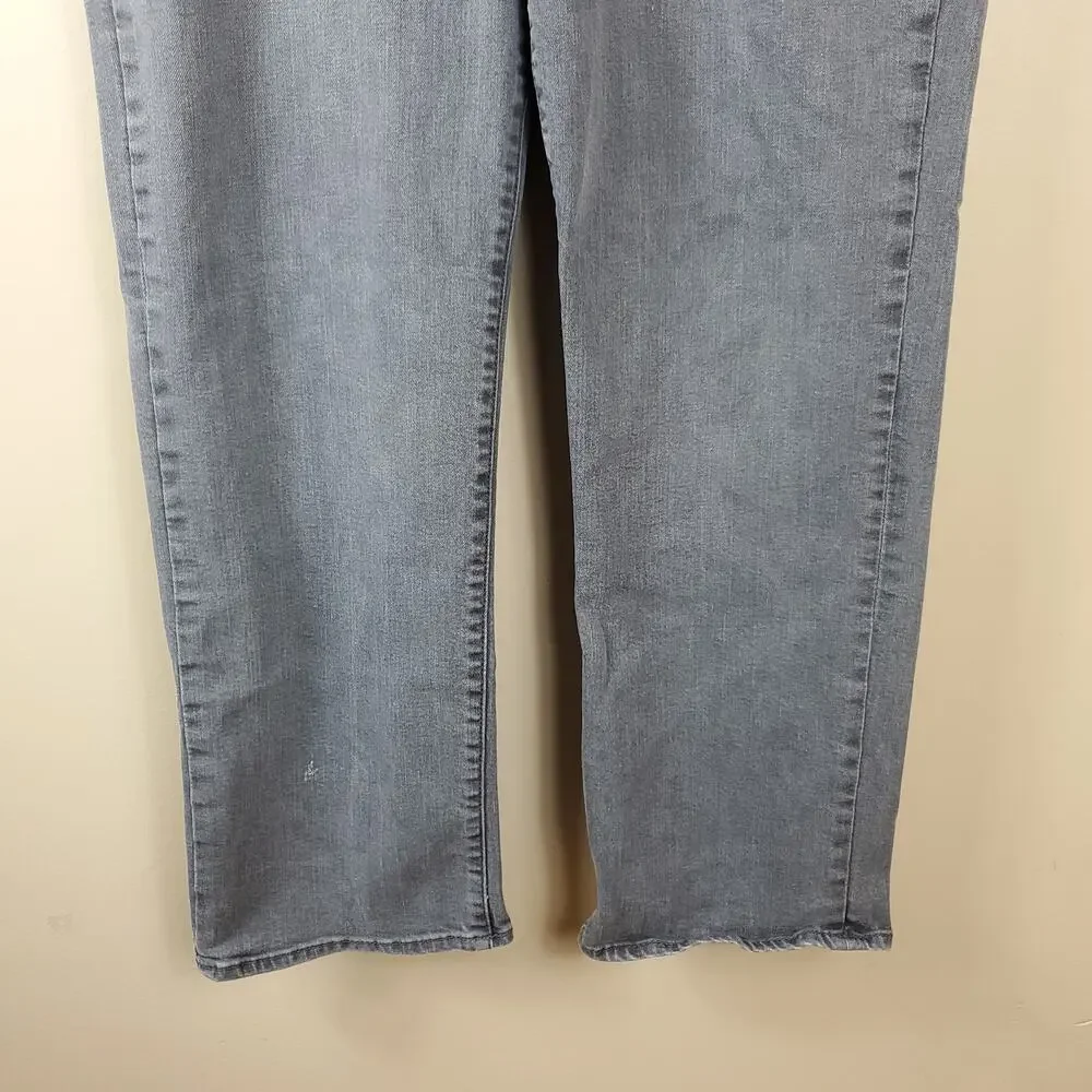 Lee Gray Wash Straight Fit Straight-Leg Jeans Size 34x30